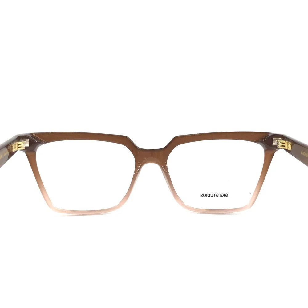 Gigi Studios Eyeglasses Frames AMALIA 6886/6 Brown Gradient Cat Eye 53-16-140